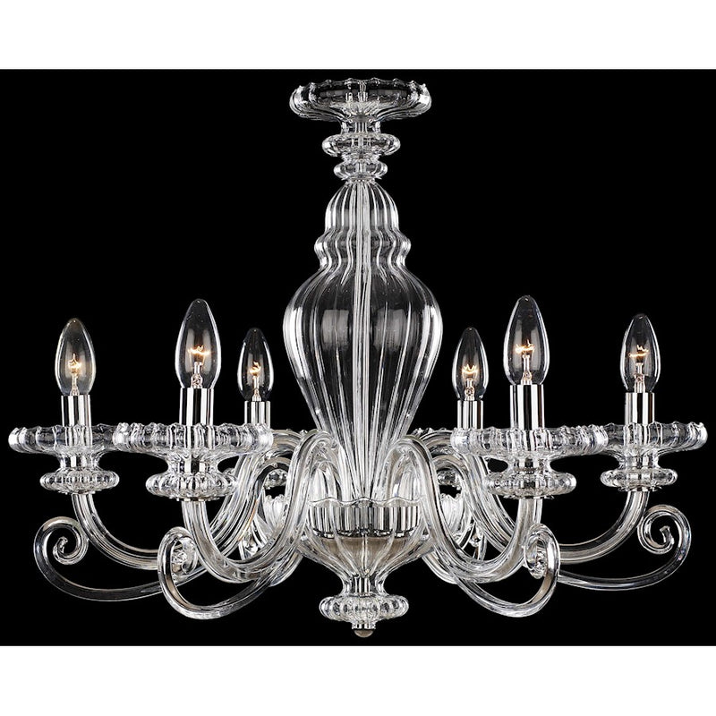 Metropolitan Lighting 6-Light Chandelier | Chrome Traditional Styling | Dining Room & Kitchen Island Light | 24 x 24 x 20 in | Model N9166