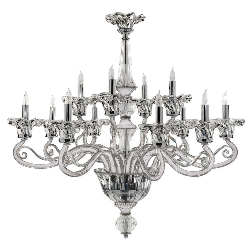 Metropolitan Lighting 36in 12-Light Chandelier | Traditional Chrome | Dining Room & Foyer | 36 x 35 in | Model N9199