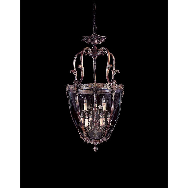Metropolitan Lighting 24in 9-Light Pendant | Traditional Oxide Brass | Foyer & Grand Entryway | 24 x 24 x 44 in | Model N9201