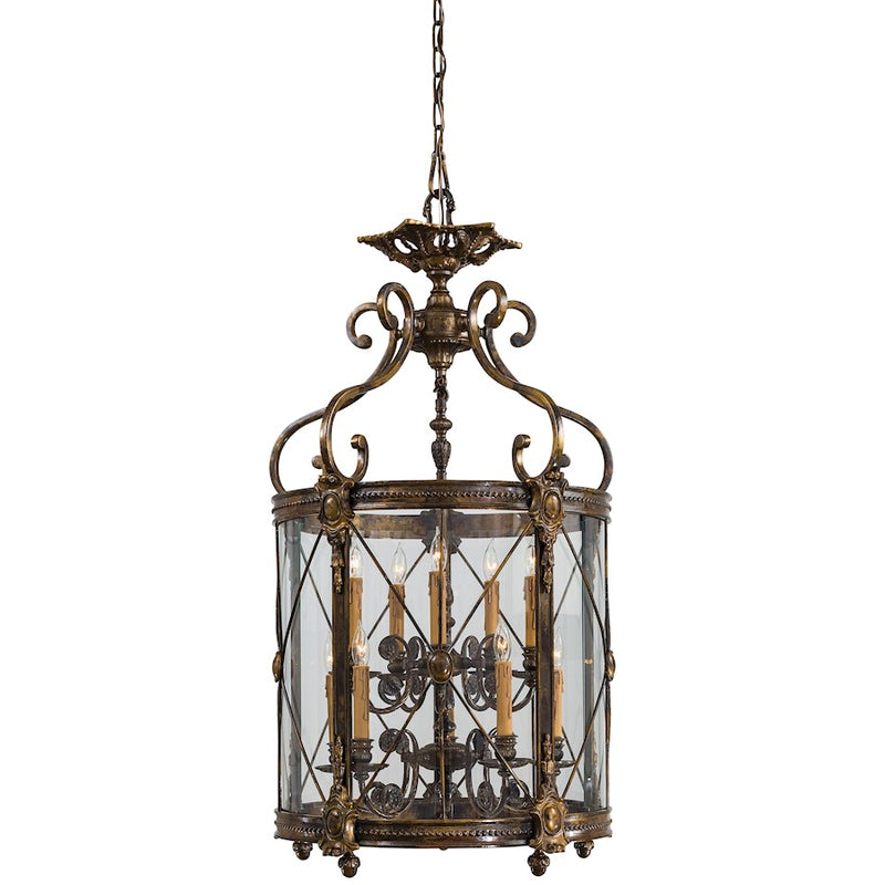 Metropolitan Lighting 22in 10-Light Pendant | Traditional Bronze Oxide | Kitchen Island & Dining Room | 22 x 38 in | Model N9203