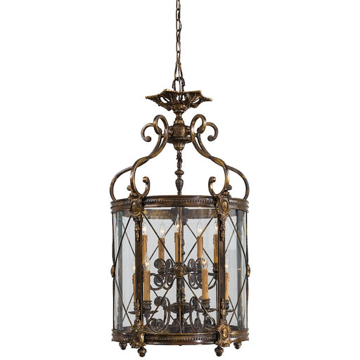 Metropolitan Lighting 22in 10-Light Pendant | Traditional Bronze Oxide | Kitchen Island & Dining Room | 22 x 38 in | Model N9203