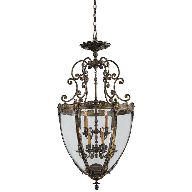 Metropolitan Lighting 30in 12-Light Pendant | Neoclassic Oxide Brass | Foyer & Entryway | 30 x 30 x 58 in | Model N9204