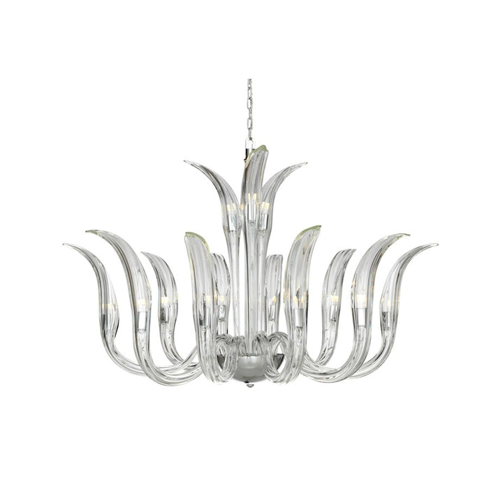 Minka Metropolitan Cisne 13 Light 2 Tier Chandelier, Nickel/Clear - N9313