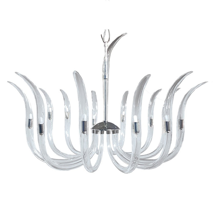 Minka Metropolitan 14 Light Chandelier, Polished Nickel/Clear