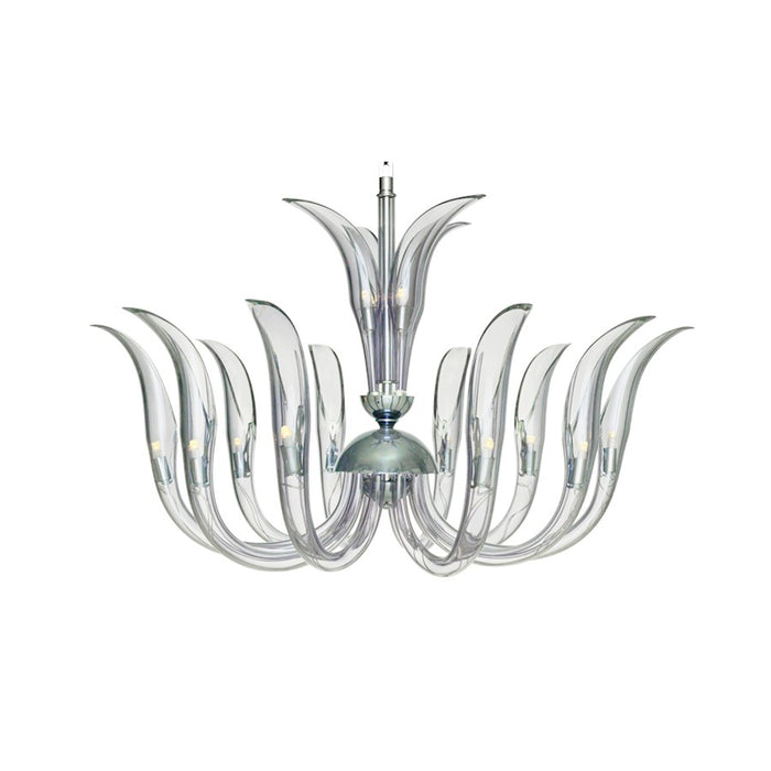 Minka Metropolitan Cisne 23 Light 4 Tier Chandelier, Polished Nickel - N9423