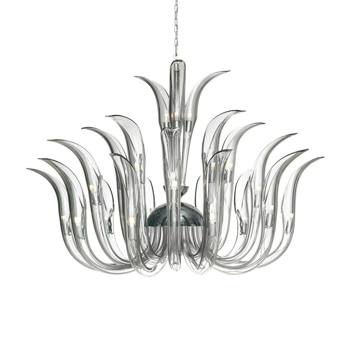 Minka Metropolitan Cisne 23 Light 4 Tier Chandelier, Polished Nickel