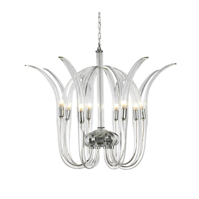 Minka Metropolitan 8 Light Pendant, Polished Nickel/Clear - N9438