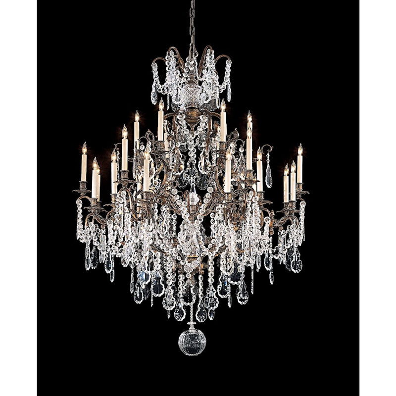 Metropolitan Lighting 51in 24-Light Chandelier | Traditional Chrome | Foyer & Grand Room | 51 x 64 in | Model N950040