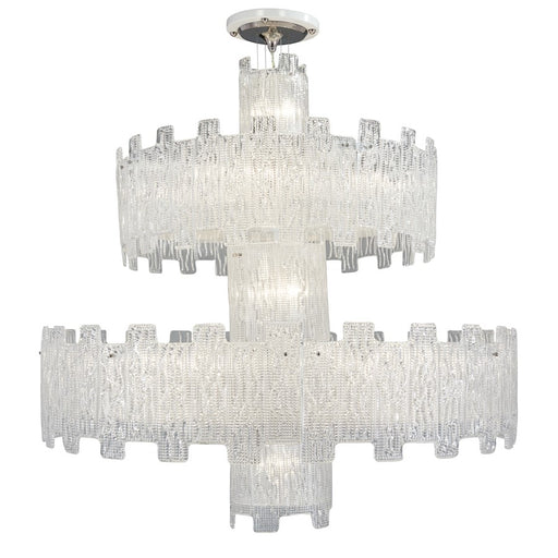Metropolitan Lighting 47in 25-Light 2-Tier Chandelier | Transitional Chrome and Clear Crystal | Foyer & Grand Dining Room | Model N950080