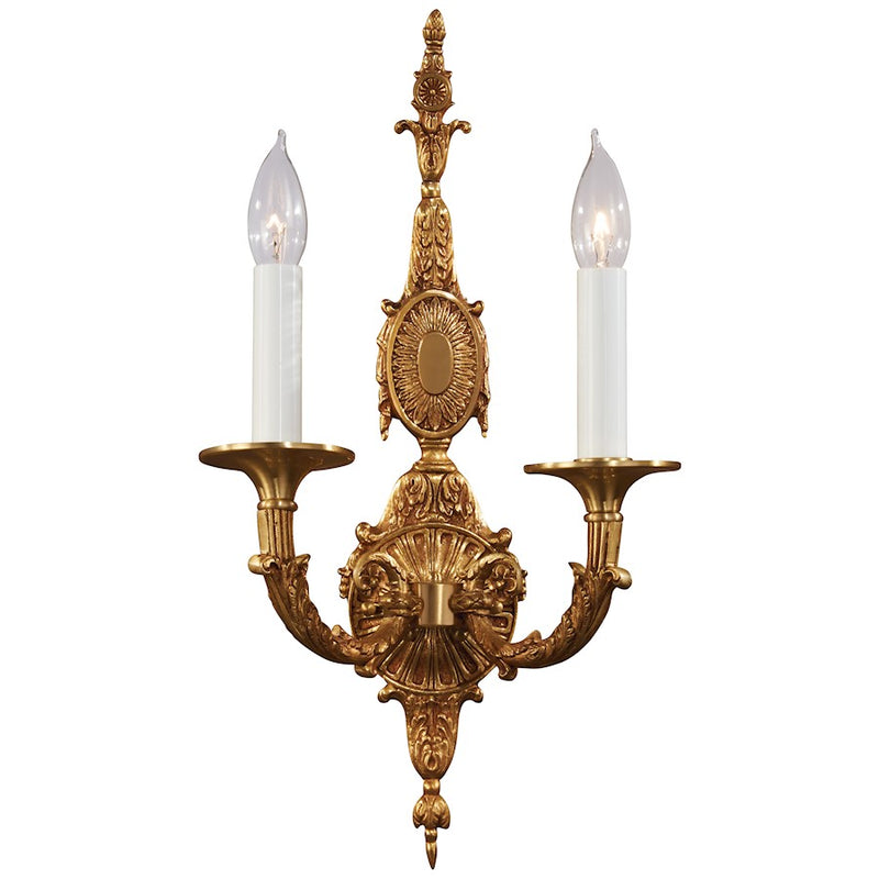 Metropolitan Lighting 2-Light Wall Sconce | Transitional French Gold Finish | Hallway & Living Room Accent | 18.5 in H | Model N950093