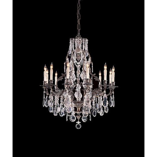 Metropolitan Lighting 39.5in 12-Light Chandelier | Traditional Oxidized Brass | Dining Room & Foyer | 33 x 40 in | Model N950201