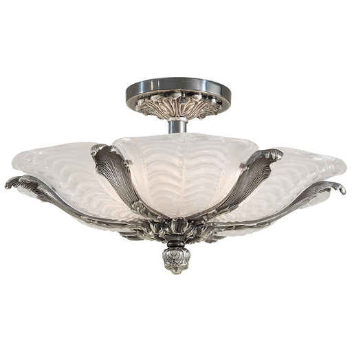 Metropolitan Lighting 27in 6-Light Semi Flush Mount | Traditional Platinum | Living Room & Bedroom | 27 x 14 in | Model N950495-54B