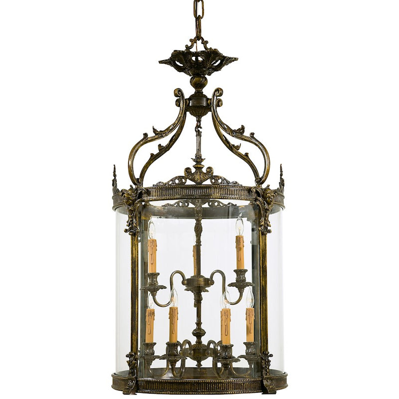 Metropolitan Lighting Metropolitan Family 24in 9-Light Foyer Pendant | Traditional Oxide Brass | Entryway & Stairwell | 24 x 44 in | Model N952009