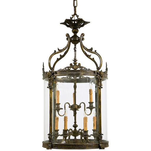 Metropolitan Lighting Metropolitan Family 24in 9-Light Foyer Pendant | Traditional Oxide Brass | Entryway & Stairwell | 24 x 44 in | Model N952009