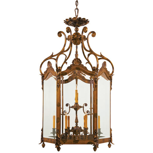 Metropolitan Lighting 35in 12-Light Foyer Pendant | Traditional Oxide Bronze and Clear Glass | Entryway & Stairwell | 35 x 35 x 61 in | Model N952012