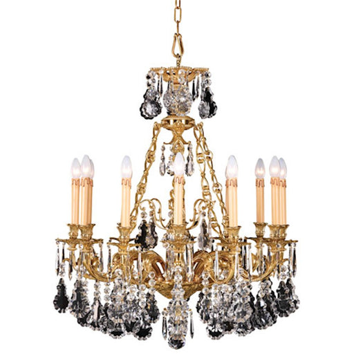Metropolitan Lighting 33in 12-Light Chandelier | Traditional French Gold | Dining Room & Living Room | 33 x 33 x 41 in | Model N9700