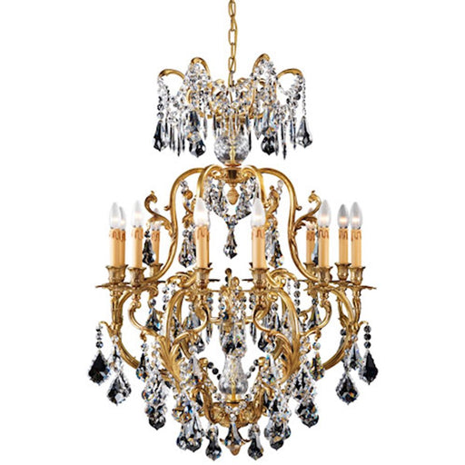 Metropolitan Lighting Metropolitan 30in 12-Light Chandelier | Traditional French Gold | Dining Room & Foyer | 30 x 43 in | Model N9701