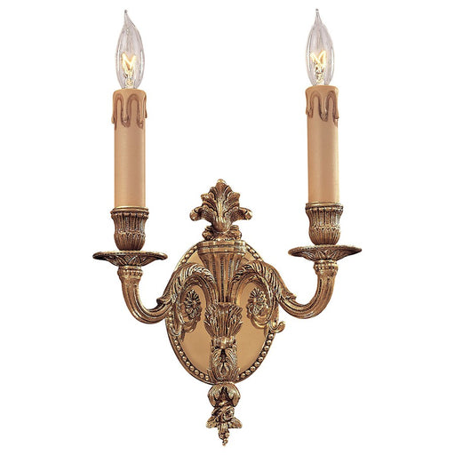 Metropolitan Lighting 2-Light Wall Sconce | Traditional Renaissance Gold | Hallway & Living Room Accent | 9 x 12 in | Model N9812