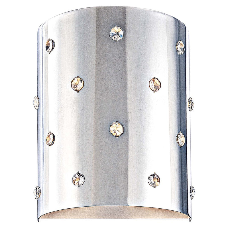 George Kovacs Bling Bling 1-Light Wall Sconce | Contemporary Chrome and Crystal | Bathroom Vanity & Hallway | 7 x 4 x 8.5 in | Model P037-077