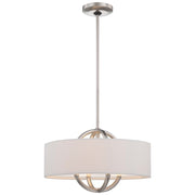 George Kovacs 3-Light Drum Pendant | Contemporary Brushed Nickel | Kitchen Island & Dining Room | 18 x 10 in | Model P075-084