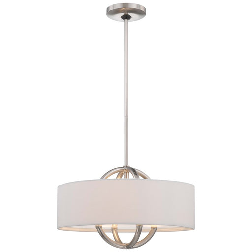 George Kovacs 3-Light Drum Pendant | Contemporary Brushed Nickel | Kitchen Island & Dining Room | 18 x 10 in | Model P075-084