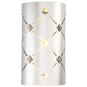 George Kovacs Crowned Wall Sconce | Chrome Clear Crystals | Living Room & Bedroom Accent | 6 x 4 x 12 in | Model P1030-077-L