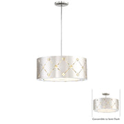 George Kovacs Crowned 16in 1-Light LED Pendant | Chrome Crystal and Stainless Steel | Kitchen Island & Dining Room | Model P1032-077-L