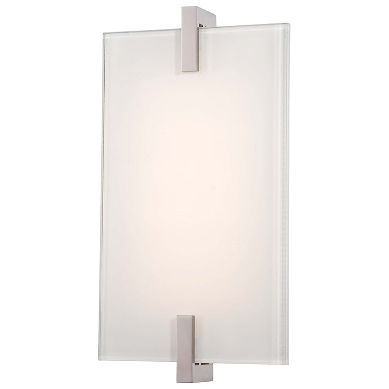 George Kovacs Hooked LED Wall Sconce | Contemporary Polished Nickel Finish | Hallway & Bedroom Accent Light | 6 x 2 x 11 in | Model P1110-613-L