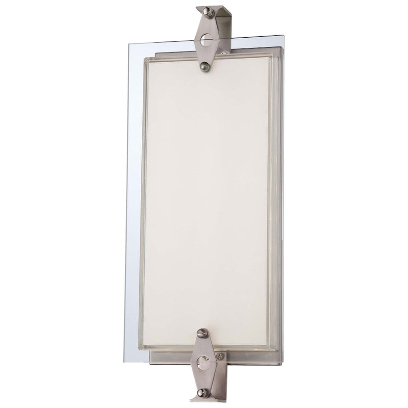 George Kovacs Cuff Link 15in LED Wall Sconce | Contemporary Brushed Nickel | Bathroom & Hallway | 6 x 2 x 15 in | Model P1120-084-L