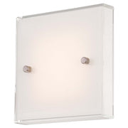 George Kovacs Wall 7in 1-Light Wall Sconce | Contemporary Brushed Nickel | Hallway & Entryway Accent | W 7 x D 2 x H 7 in | Model P1141-084-L