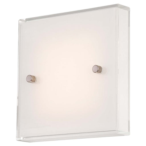 George Kovacs Wall 7in 1-Light Wall Sconce | Contemporary Brushed Nickel | Hallway & Entryway Accent | W 7 x D 2 x H 7 in | Model P1141-084-L