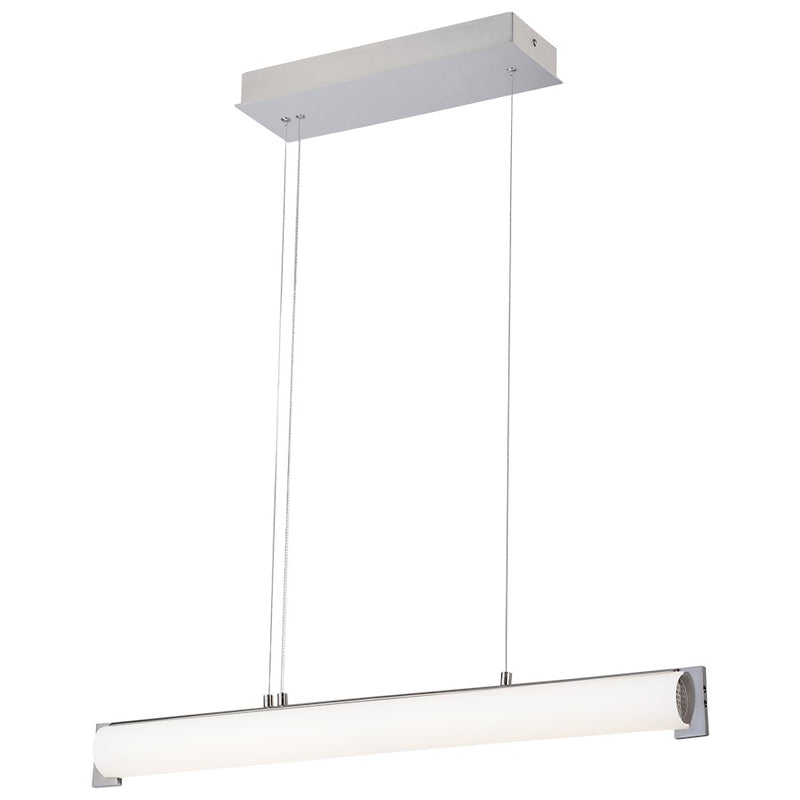 George Kovacs Tube 30in LED Island Light | Contemporary Brushed Nickel Metal | Kitchen Island & Dining Room | 30 x 2.5 x 3.5 in | Model P1151-084-L