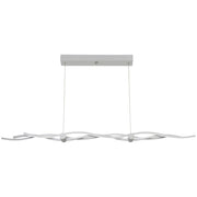 George Kovacs Tidalist 50in LED Island Light | Modern Silver Finish and Acrylic | Kitchen Island & Dining Room | 50 x 4 x 2 in | Model P1153-609-L