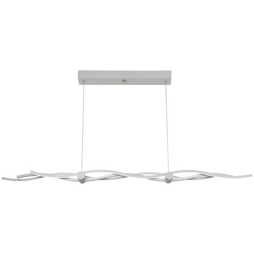 George Kovacs Tidalist 50in LED Island Light | Modern Silver Finish and Acrylic | Kitchen Island & Dining Room | 50 x 4 x 2 in | Model P1153-609-L