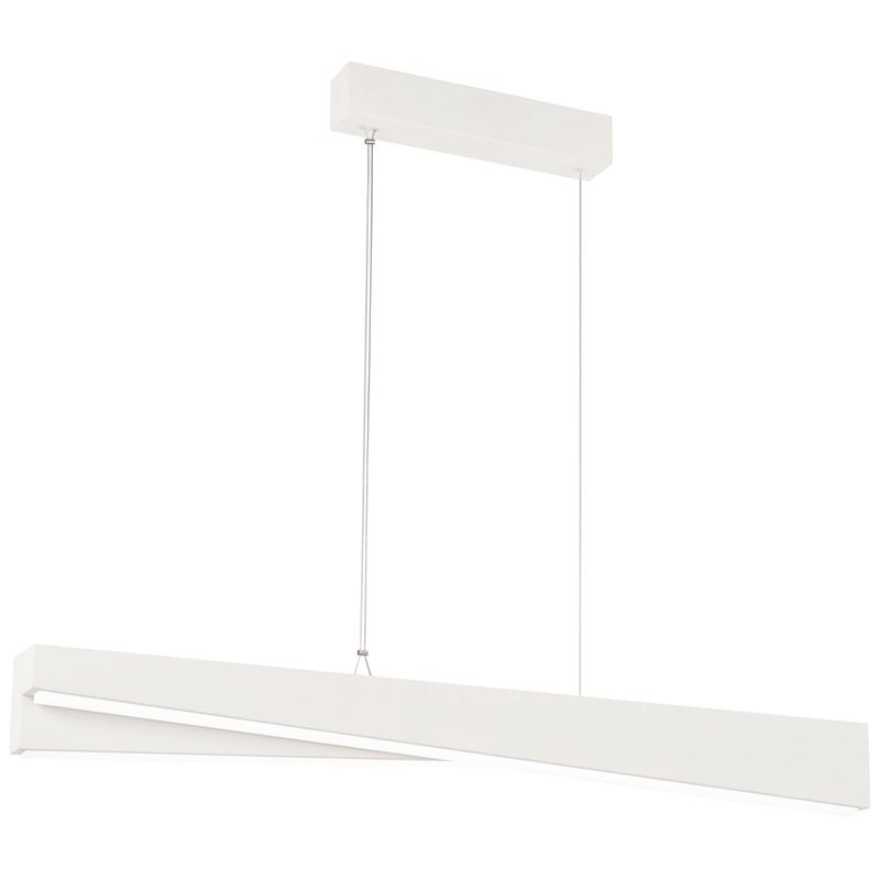 George Kovacs P1154-655-L 36in LED Island Light | Contemporary Sand White and Frosted Acrylic | Kitchen Island & Dining Room | Model P1154-655-L