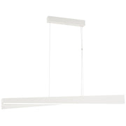 George Kovacs So Inclined 49in LED Island Light | Modern Sand White and Frosted Acrylic | Kitchen Island | 49 x 3 x 59 in | Model P1155-655-L