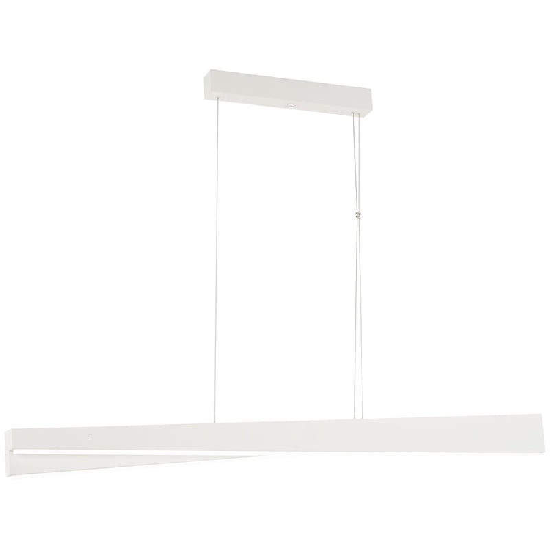George Kovacs So Inclined 49in LED Island Light | Modern Sand White and Frosted Acrylic | Kitchen Island | 49 x 3 x 59 in | Model P1155-655-L
