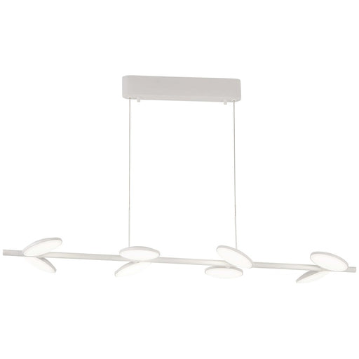 George Kovacs Eyespy LED Island Light | Matte White and Acrylic | Kitchen Island & Dining Room | 40 x 11 x 59 in | Model P1156-044B-L