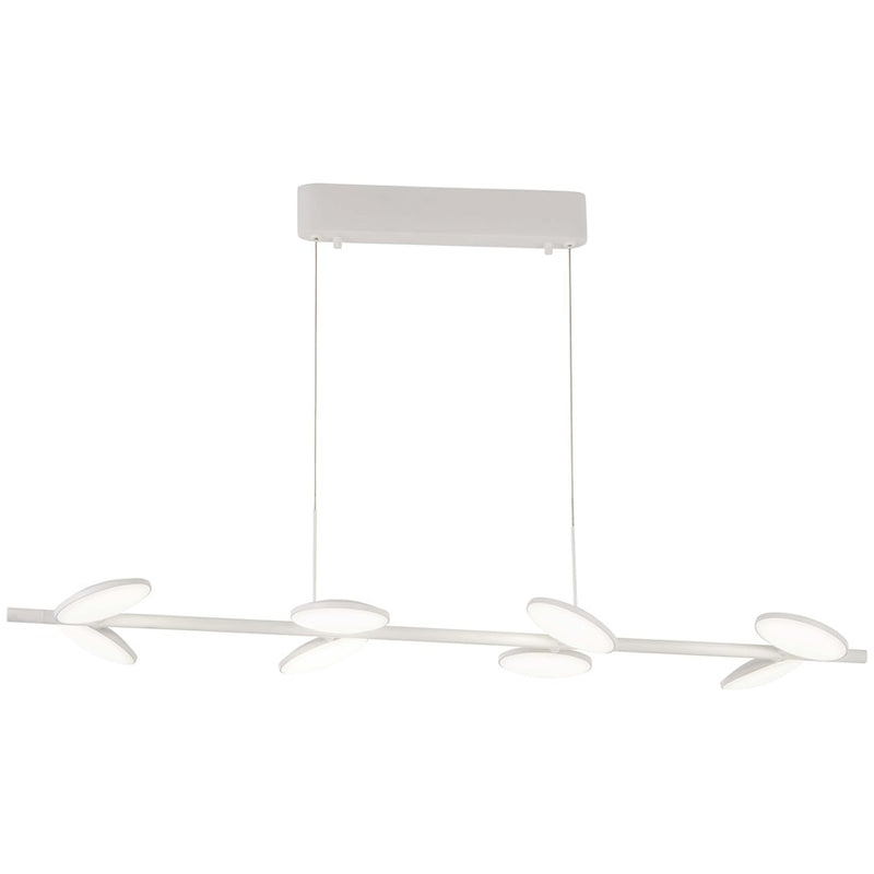 George Kovacs Eyespy LED Island Light | Matte White and Acrylic | Kitchen Island & Dining Room | 40 x 11 x 59 in | Model P1156-044B-L