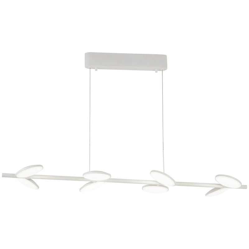 George Kovacs Eyespy LED Island Light | Matte White and Acrylic | Kitchen Island & Dining Room | 40 x 11 x 59 in | Model P1156-044B-L