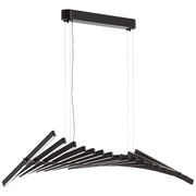 George Kovacs Stake Out 34in LED Pendant | Modern Chocolate Finish and Acrylic | Dining Room & Living Room | 34 x 19 x 59 in | Model P1157-675-L