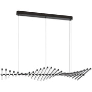 George Kovacs Stake Out 49in LED Pendant | Modern Chocolate Finish and Acrylic | Dining Room & Living Room | 49 x 19 x 59 in | Model P1158-675-L