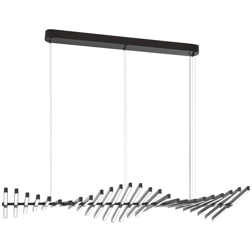 George Kovacs Stake Out 49in LED Pendant | Modern Chocolate Finish and Acrylic | Dining Room & Living Room | 49 x 19 x 59 in | Model P1158-675-L