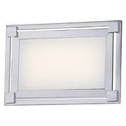 George Kovacs Framed 9in 1-Light LED Bath Vanity Light | Contemporary Chrome | Bathroom Vanity & Powder Room | 9 x 6 x 2 in | Model P1161-077-L