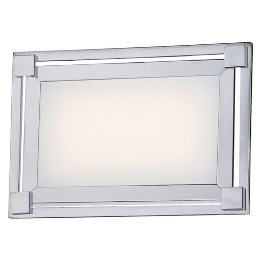 George Kovacs Framed 9in 1-Light LED Bath Vanity Light | Contemporary Chrome | Bathroom Vanity & Powder Room | 9 x 6 x 2 in | Model P1161-077-L