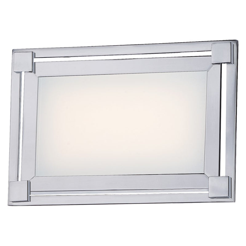George Kovacs Framed 9in 1-Light LED Bath Vanity Light | Contemporary Chrome | Bathroom Vanity & Powder Room | 9 x 6 x 2 in | Model P1161-077-L