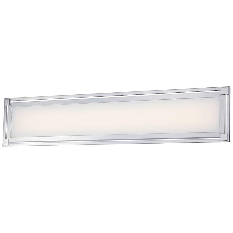 George Kovacs Framed 30in 1-Light LED Bath Vanity Light | Contemporary Chrome | Bathroom Vanity | 30 x 1.5 x 6.25 in | Model P1164-077-L