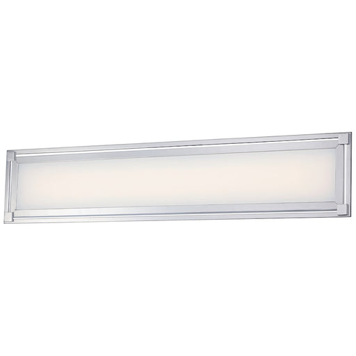 George Kovacs Framed 30in 1-Light LED Bath Vanity Light | Contemporary Chrome | Bathroom Vanity | 30 x 1.5 x 6.25 in | Model P1164-077-L
