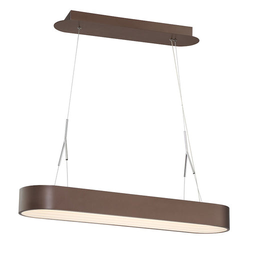 George Kovacs Step Up 34in 1-Light LED Pendant | Contemporary Bronze Finish | Kitchen Island & Dining Room | 34 x 8 x 4 in | Model P1170-617-L