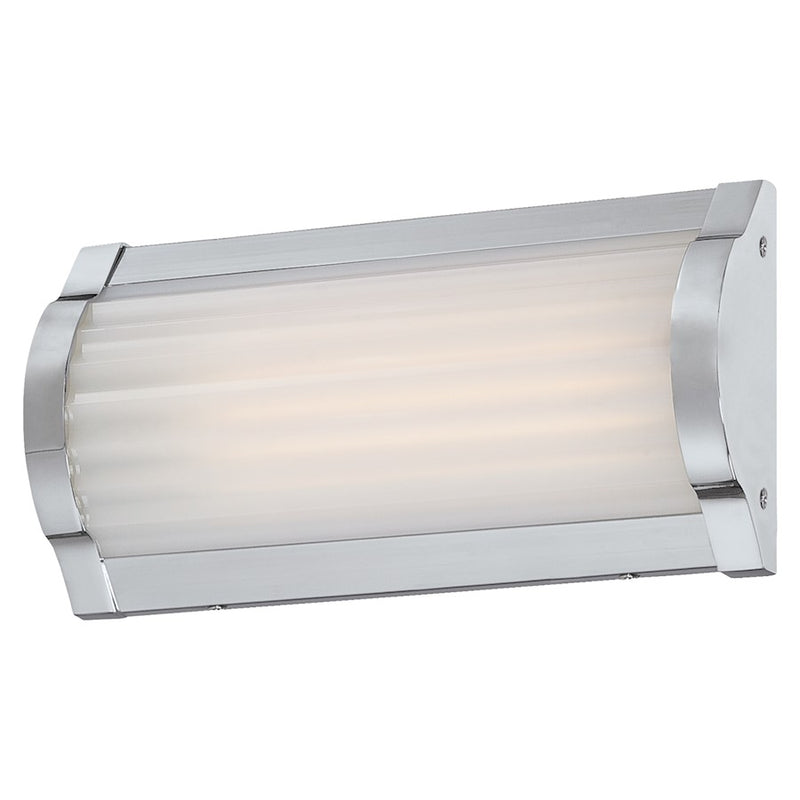 George Kovacs Verin 9in 1-Light LED Bath Vanity Light | Contemporary Chrome | Bathroom Vanity Lighting | W 9 x D 2 x H 5 in | Model P1171-077-L